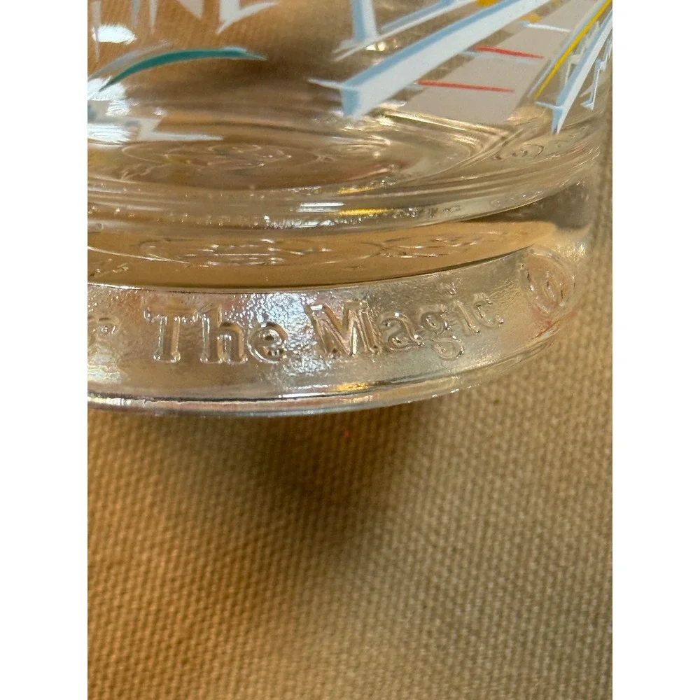 Vintage McDonalds Disney World Remember the Magic 25th Glass Etched‎ Donald Duck